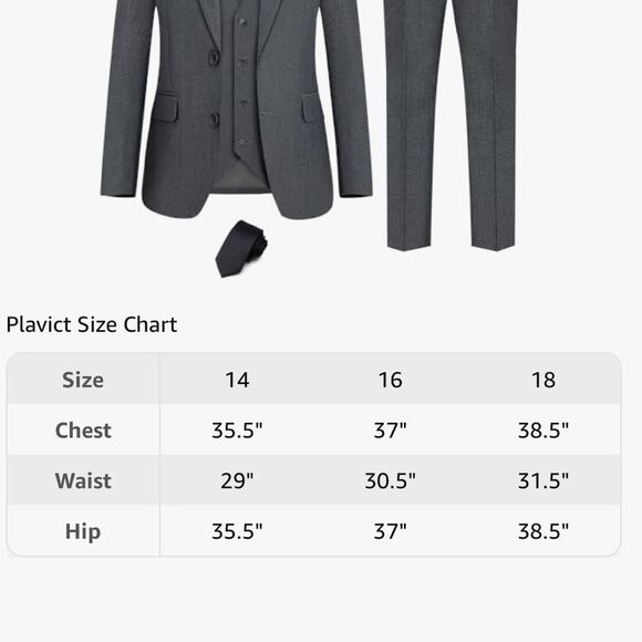 NWT Plavict Dark Grey youth boys size 14 - Picture 9 of 9